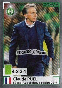 Sticker Claude Puel - FOOT 2019-2020 n. 445 - Panini