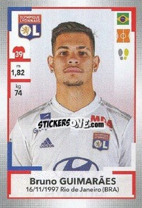 Sticker Bruno Guimarães - FOOT 2019-2020 n. M9 - Panini