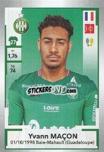 Sticker Yvann Maçon - FOOT 2019-2020 n. M29 - Panini