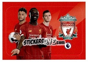 Sticker Liverpool (Sadio Mané / Alex Oxlade-Chamberlain / Andrew Robertson) - Premier League Inglese 2019-2020 n. 12 - Panini