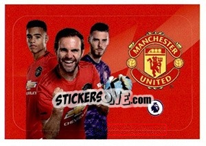 Sticker Manchester United (Juan Mata / Mason Greenwood / David De Gea) - Premier League Inglese 2019-2020 n. 14 - Panini