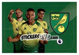 Sticker Norwich City (Moritz Leitner / Teemu Pukki / Max Aarons) - Premier League Inglese 2019-2020 n. 16 - Panini
