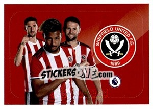 Sticker Sheffield United (Lys Mousset / Chris Basham / Oliver Norwood) - Premier League Inglese 2019-2020 - Panini