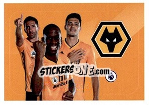 Sticker Wolverhampton Wanderers (Willy Boly / Joao Moutinho / Raul Jimenez) - Premier League Inglese 2019-2020 n. 22 - Panini