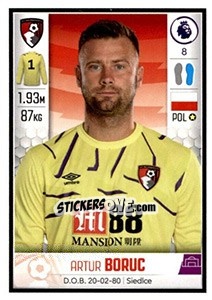 Sticker Artur Boruc - Premier League Inglese 2019-2020 n. 24 - Panini
