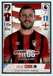Sticker Steve Cook - Premier League Inglese 2019-2020 - Panini
