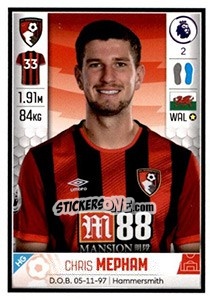 Sticker Chris Mepham - Premier League Inglese 2019-2020 n. 33 - Panini