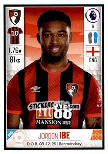 Sticker Jordon Ibe - Premier League Inglese 2019-2020 - Panini