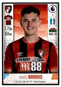 Sticker David Brooks - Premier League Inglese 2019-2020 - Panini