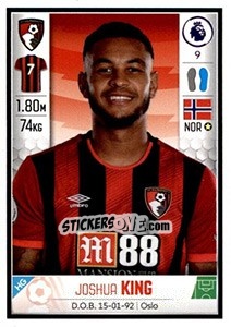 Figurina Joshua King - Premier League Inglese 2019-2020 - Panini