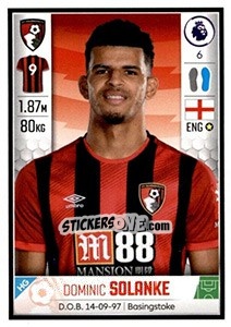 Sticker Dominic Solanke - Premier League Inglese 2019-2020 n. 43 - Panini