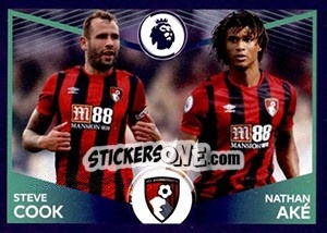 Sticker Steve Cook / Nathan Aké (Power Pair) - Premier League Inglese 2019-2020 n. 51 - Panini