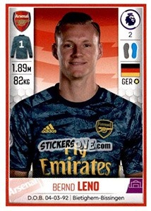 Sticker Bernd Leno - Premier League Inglese 2019-2020 n. 53 - Panini