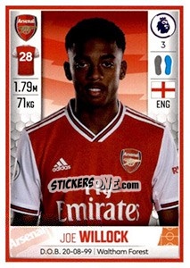 Figurina Joe Willock - Premier League Inglese 2019-2020 - Panini