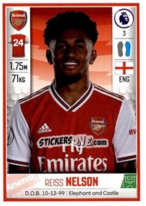 Sticker Reiss Nelson - Premier League Inglese 2019-2020 n. 73 - Panini