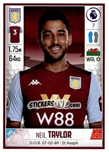 Sticker Neil Taylor - Premier League Inglese 2019-2020 n. 84 - Panini