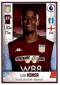 Cromo Ezri Konsa - Premier League Inglese 2019-2020 - Panini