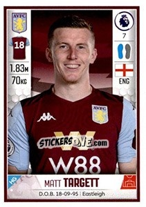 Figurina Matt Targett - Premier League Inglese 2019-2020 - Panini