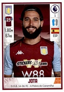 Cromo Jota - Premier League Inglese 2019-2020 n. 100 - Panini