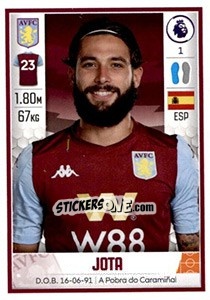 Sticker Jota - Premier League Inglese 2019-2020 - Panini