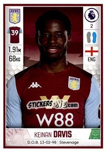 Cromo Keinan Davis - Premier League Inglese 2019-2020 n. 103 - Panini