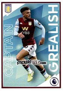 Figurina Jack Grealish (Captain) - Premier League Inglese 2019-2020 - Panini