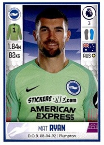 Sticker Mathew Ryan - Premier League Inglese 2019-2020 n. 111 - Panini