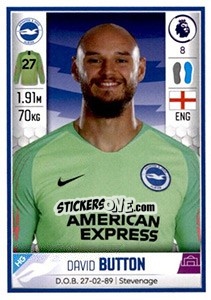Sticker David Button - Premier League Inglese 2019-2020 n. 112 - Panini