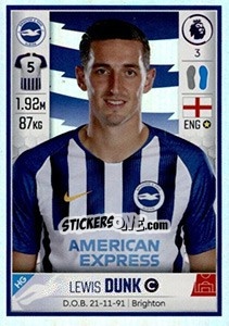 Sticker Lewis Dunk - Premier League Inglese 2019-2020 n. 115 - Panini