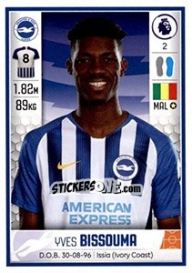 Sticker Yves Bissouma - Premier League Inglese 2019-2020 n. 121 - Panini