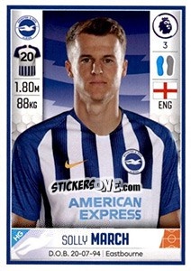 Figurina Solly March - Premier League Inglese 2019-2020 - Panini