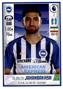 Sticker Alireza Jahanbakhsh - Premier League Inglese 2019-2020 - Panini