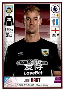 Cromo Joe Hart - Premier League Inglese 2019-2020 - Panini