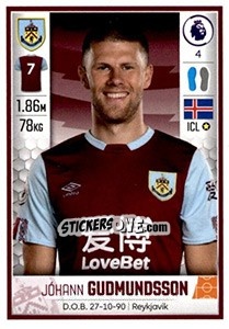 Sticker Jóhann Gudmundsson - Premier League Inglese 2019-2020 n. 151 - Panini