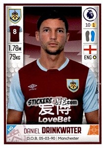 Cromo Danny Drinkwater - Premier League Inglese 2019-2020 - Panini