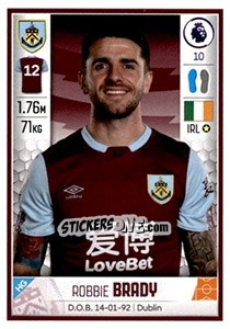 Sticker Robbie Brady - Premier League Inglese 2019-2020 n. 154 - Panini