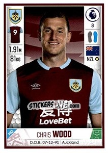Sticker Chris Wood - Premier League Inglese 2019-2020 n. 158 - Panini
