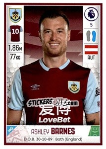 Sticker Ashley Barnes - Premier League Inglese 2019-2020 n. 159 - Panini