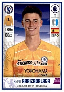 Sticker Kepa Arrizabalaga - Premier League Inglese 2019-2020 n. 169 - Panini