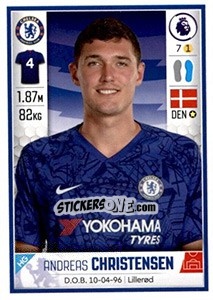 Sticker Andreas Christensen - Premier League Inglese 2019-2020 - Panini