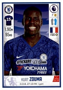 Sticker Kurt Zouma - Premier League Inglese 2019-2020 n. 174 - Panini