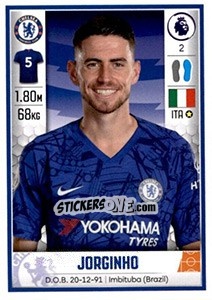 Sticker Jorginho - Premier League Inglese 2019-2020 n. 178 - Panini
