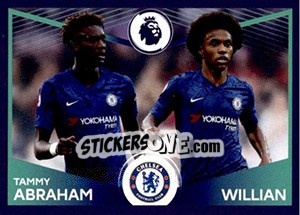 Figurina Tammy Abraham / Willian (Power Pair) - Premier League Inglese 2019-2020 - Panini