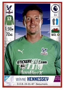 Sticker Wayne Hennessey - Premier League Inglese 2019-2020 n. 198 - Panini
