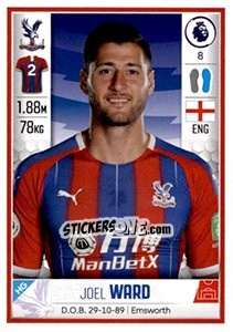 Sticker Joel Ward - Premier League Inglese 2019-2020 n. 200 - Panini