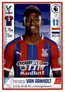 Sticker Patrick van Aanholt - Premier League Inglese 2019-2020 n. 201 - Panini