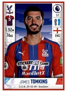 Sticker James Tomkins - Premier League Inglese 2019-2020 n. 202 - Panini