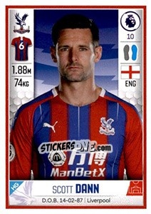 Cromo Scott Dann - Premier League Inglese 2019-2020 - Panini