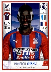 Sticker Mamadou Sakho - Premier League Inglese 2019-2020 n. 204 - Panini