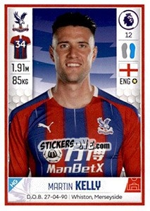 Figurina Martin Kelly - Premier League Inglese 2019-2020 - Panini